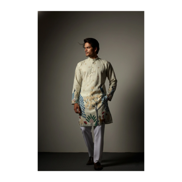 Men Viscose Rayon Straight Kurta